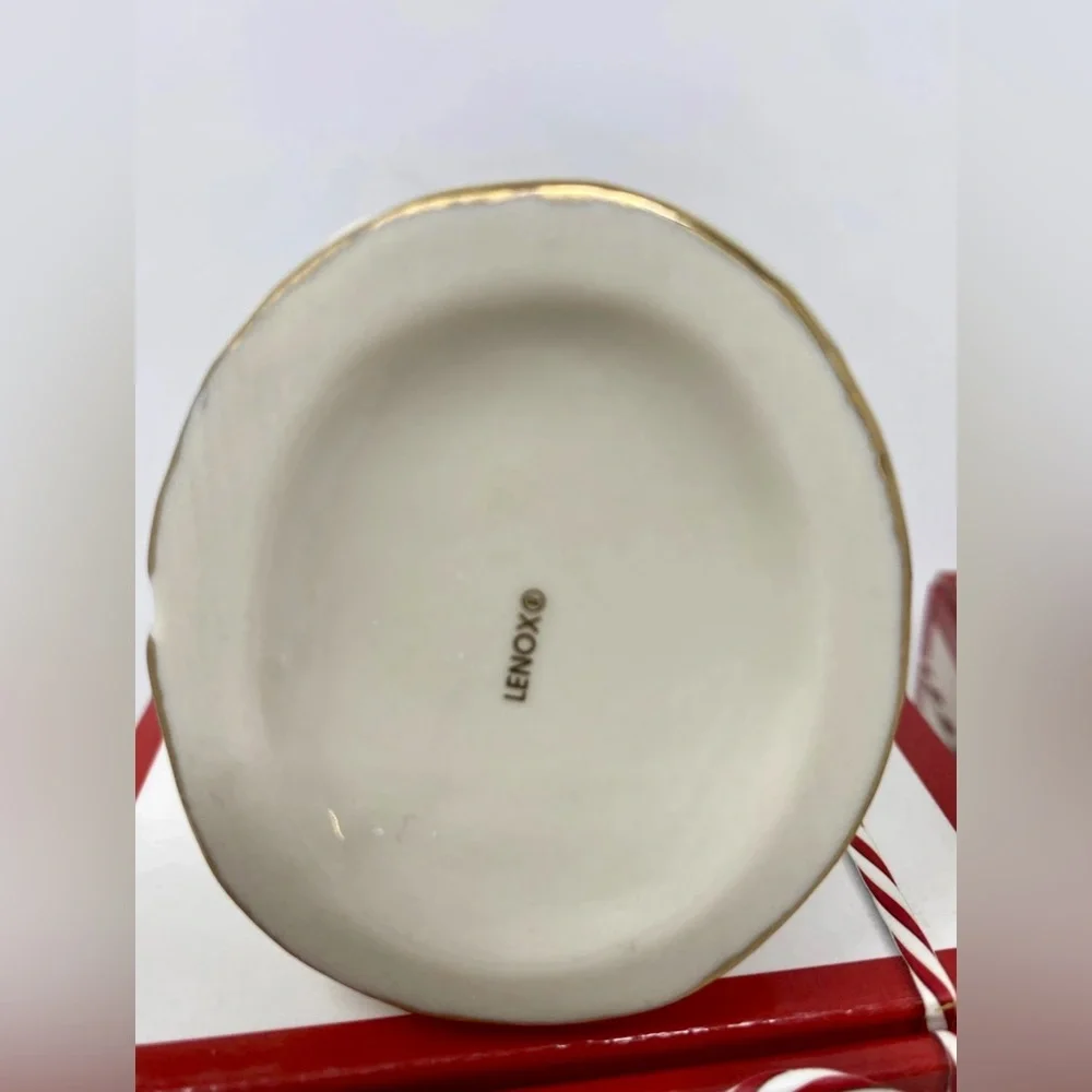 LENOX🎄HOLIDAY CHEER WITH BOXES🎄SET OF 3 PORCELAIN ORNAMENTS SANTA SNOWMAN ANGEL - Picture 12 of 16